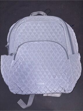 Vera Bradley Quilted Light Gray Backpack